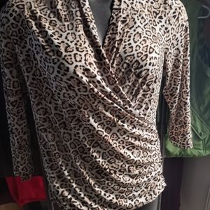 Chaus Faux Wrap Blouse